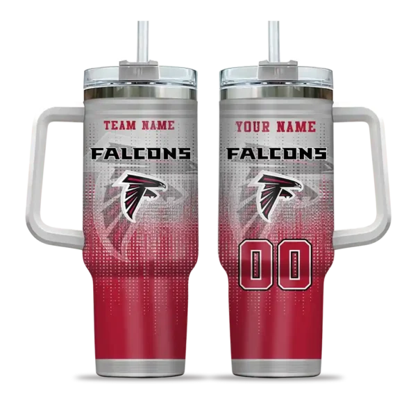 customized atlanta falcons gradient dots red curved tumbler best selling.webp