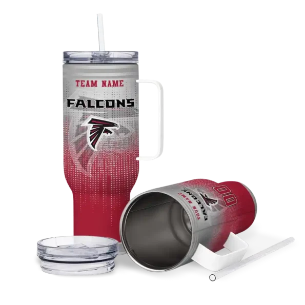 customized atlanta falcons gradient dots red curved tumbler high quality.webp
