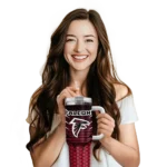 customized atlanta falcons hex texture red curved tumbler best selling.webp