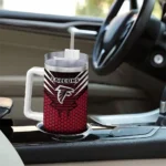customized atlanta falcons hex texture red curved tumbler best selling.webp