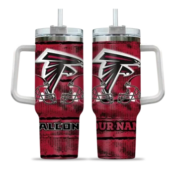 customized atlanta falcons honey streaks red curved tumbler best selling.webp
