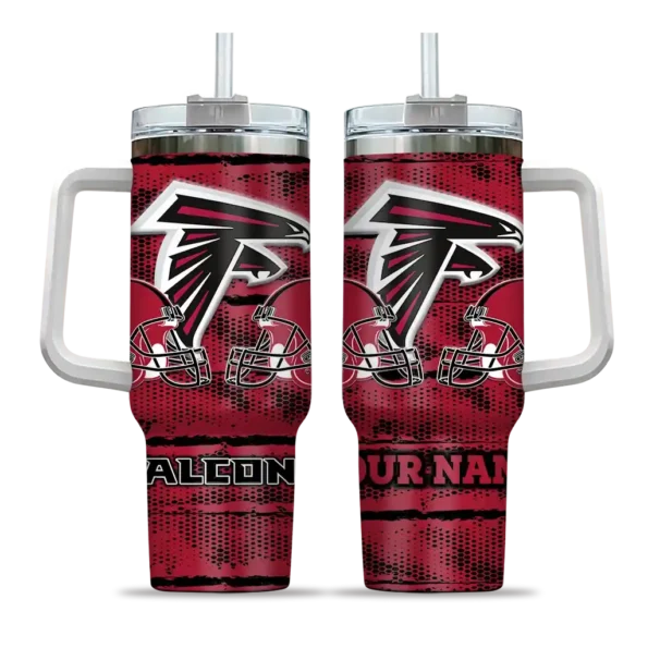 customized atlanta falcons honey streaks red curved tumbler best selling.webp