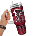 customized atlanta falcons honey streaks red curved tumbler best selling.webp