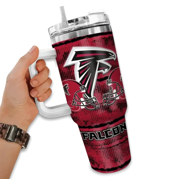customized atlanta falcons honey streaks red curved tumbler fashion forward.webp