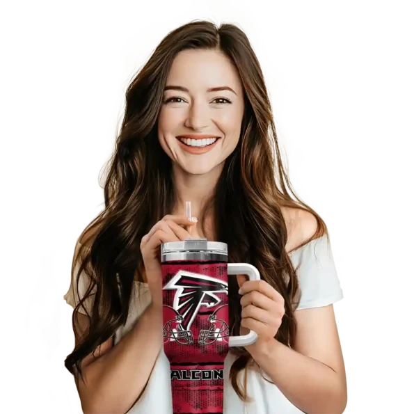 customized atlanta falcons honey streaks red curved tumbler premium grade.webp