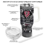 customized atlanta falcons superman shield red gray curved tumbler best selling.webp