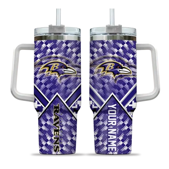 customized baltimore ravens chevron angle purple curved tumbler best selling.webp