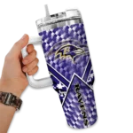customized baltimore ravens chevron angle purple curved tumbler best selling.webp