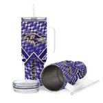customized baltimore ravens chevron angle purple curved tumbler best selling.webp