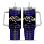customized baltimore ravens chevron layers purple curved tumbler best selling.webp