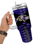 customized baltimore ravens chevron layers purple curved tumbler best selling.webp