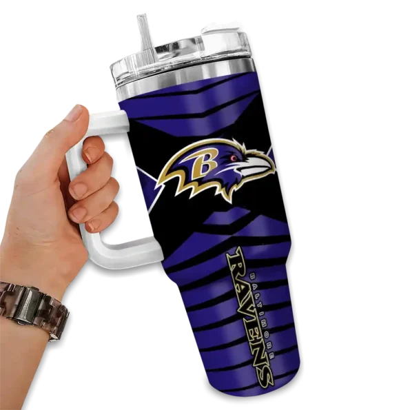 customized baltimore ravens chevron layers purple curved tumbler fashion forward.webp