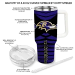 customized baltimore ravens chevron layers purple curved tumbler best selling.webp