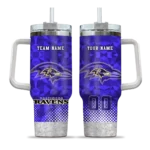 customized baltimore ravens geometric prism purple curved tumbler best selling.webp