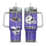 customized baltimore ravens heart helmet motif purple curved tumbler best selling.webp