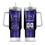 customized baltimore ravens hexagon armor purple curved tumbler best selling.webp
