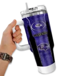 customized baltimore ravens hexagon armor purple curved tumbler best selling.webp