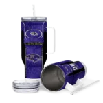 customized baltimore ravens hexagon armor purple curved tumbler best selling.webp