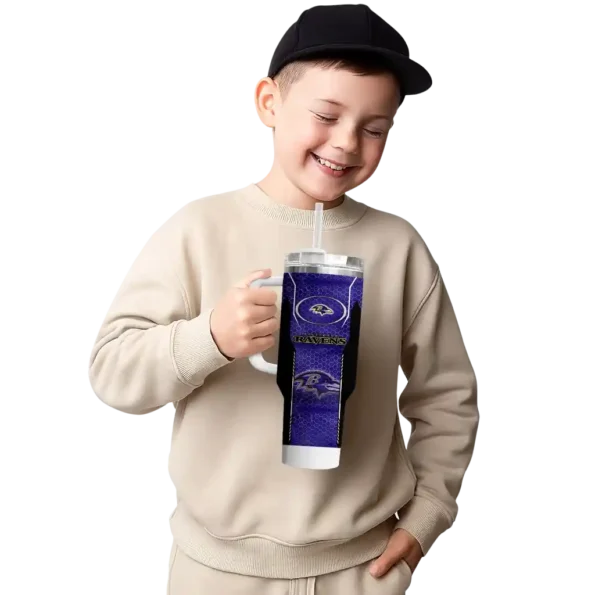 customized baltimore ravens hexagon armor purple curved tumbler latest model.webp