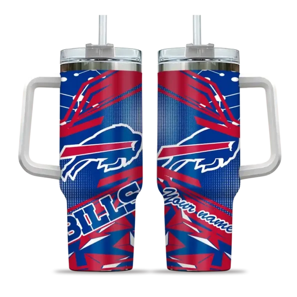 customized buffalo bills abstract paths blue curved tumbler best selling.webp