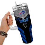 customized buffalo bills arrow armor blue black curved tumbler best selling.webp