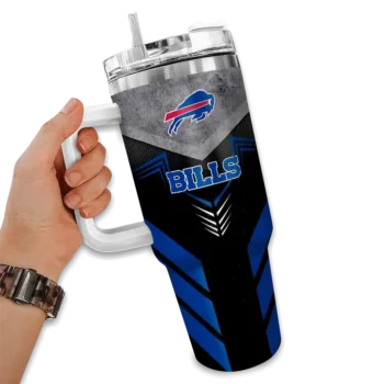 customized buffalo bills arrow armor blue black curved tumbler fashion forward.webp