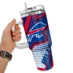 customized buffalo bills arrow burst blue curved tumbler best selling.webp