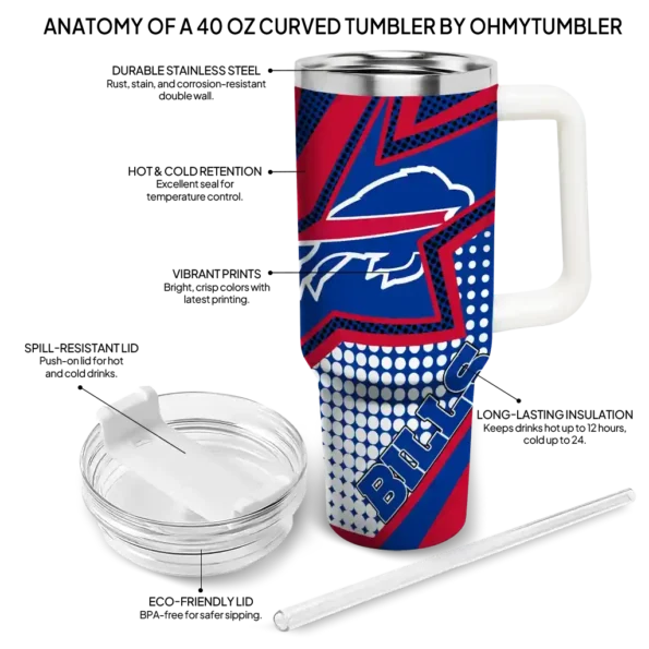 customized buffalo bills arrow burst blue curved tumbler new arrival.webp
