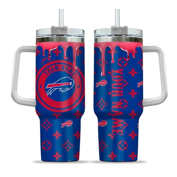 customized buffalo bills bullseye drips blue curved tumbler best selling.webp
