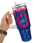 customized buffalo bills bullseye drips blue curved tumbler best selling.webp