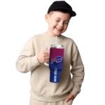 customized buffalo bills chevron stripe blue curved tumbler best selling.webp