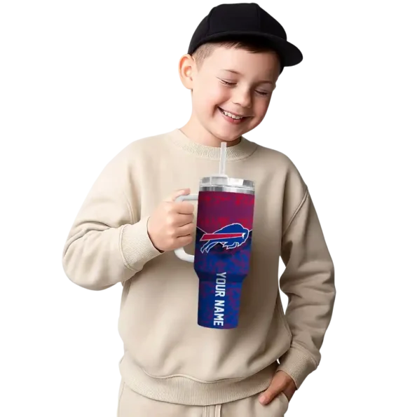 customized buffalo bills chevron stripe blue curved tumbler latest model.webp