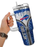 customized buffalo bills leopard zipper blue curved tumbler best selling.webp