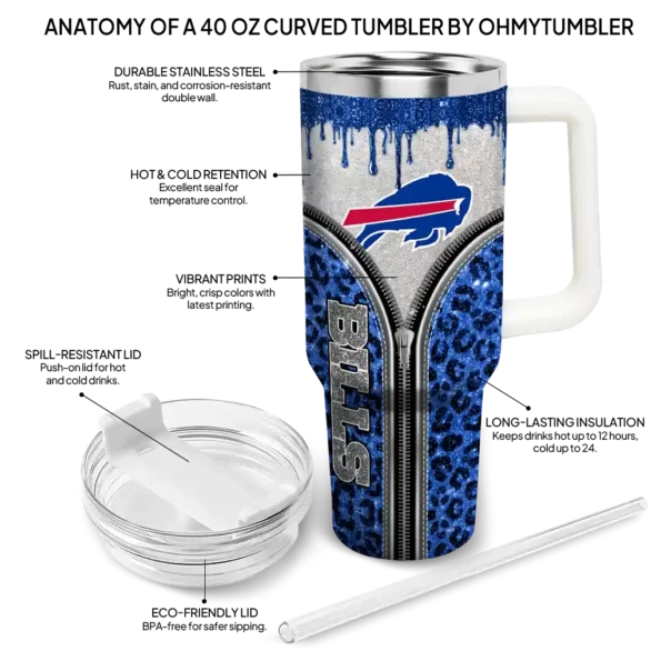 customized buffalo bills leopard zipper blue curved tumbler new arrival.webp