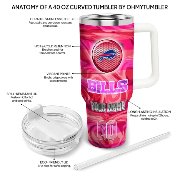 customized buffalo bills marbled stripes blue curved tumbler new arrival.webp