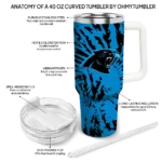 customized carolina panthers burst swirl blue curved tumbler best selling.webp