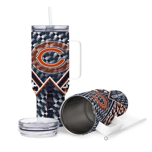 customized chicago bears chevron angle blue curved tumbler high quality.webp