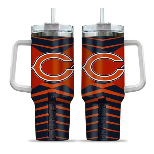 customized chicago bears chevron layers blue curved tumbler best selling.webp