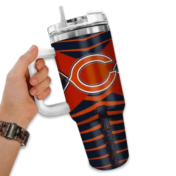 customized chicago bears chevron layers blue curved tumbler fashion forward.webp