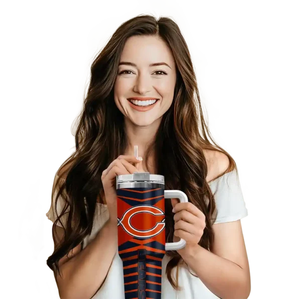 customized chicago bears chevron layers blue curved tumbler premium grade.webp