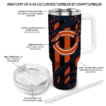 customized chicago bears claw cut blue black curved tumbler best selling.webp