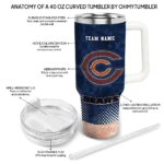 customized chicago bears geometric prism blue curved tumbler best selling.webp