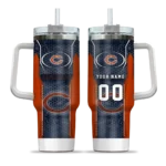 customized chicago bears hexagon armor blue curved tumbler best selling.webp