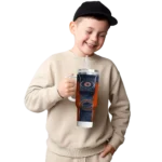 customized chicago bears hexagon armor blue curved tumbler best selling.webp