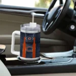 customized chicago bears hexagon armor blue curved tumbler best selling.webp