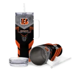 customized cincinnati bengals arrow armor orange black curved tumbler best selling.webp