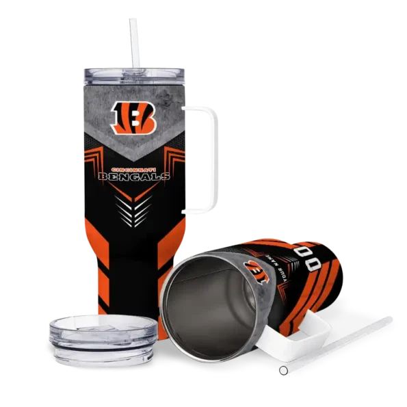 customized cincinnati bengals arrow armor orange black curved tumbler high quality.webp