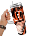 customized cincinnati bengals arrow burst orange curved tumbler best selling.webp