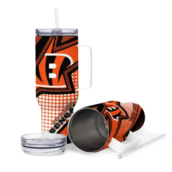 customized cincinnati bengals arrow burst orange curved tumbler high quality.webp
