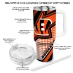customized cincinnati bengals arrow burst orange curved tumbler best selling.webp